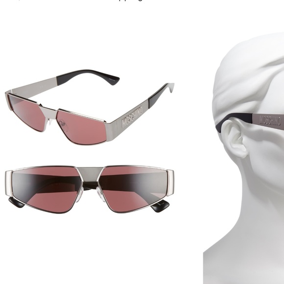Moschino shade 55mm small shield sunglasses.